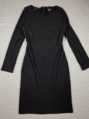 Tommy Hilfiger Black Long-Sleeve Sheath Dress